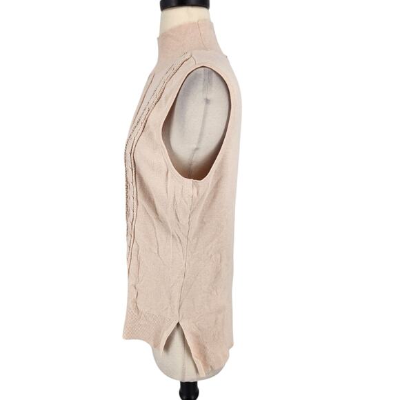 White House Black Market Wool Blend Pearl Accented Sweater - Picture 5 of 8